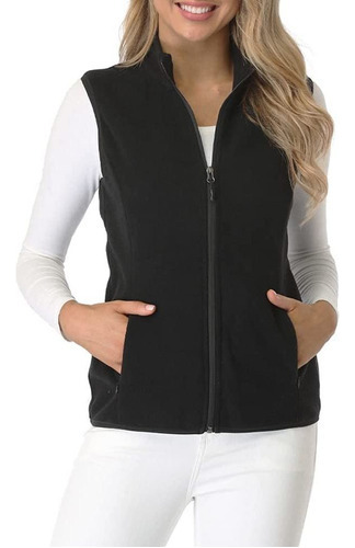 Polera Sin Mangas Polar Clásica Suave Chaquetas Mujer