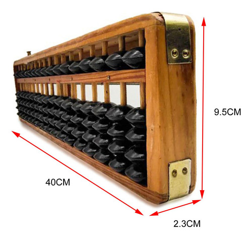 Ábaco De Madeira De 17 Posições Em Estilo Vintage Soroban