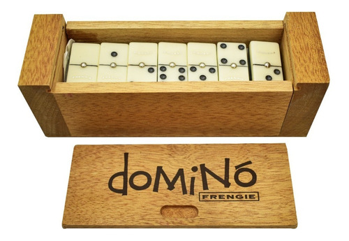 Domino Estuche De Madera 21x7 Frengie