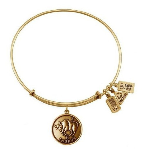 Brazalete - Taurus (bull) Gold Finish Charm Bangle