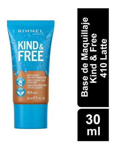 Imagen 1 de 7 de Base De Maquillaje Rimmel Hidratante Kind & Free Apto Vegano