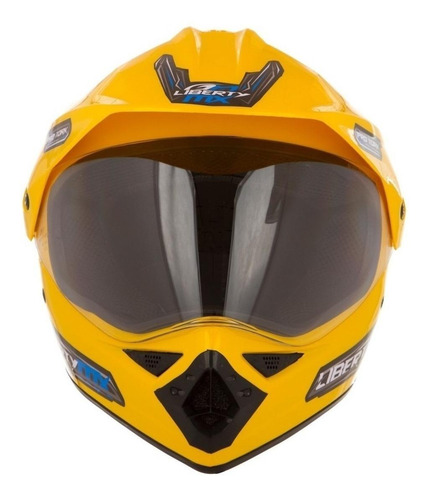 Capacete Para Moto Trial Pro Tork Liberty Mx Pro Vision A Cor Amarelo Desenho Solid Tamanho do capacete 58