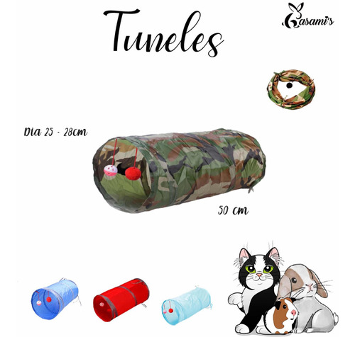 Tunel Juguete Para Gatos Conejos Y Perros