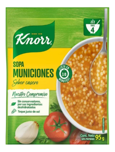 3 Pza Sopa De Municiones Knorr 95 G