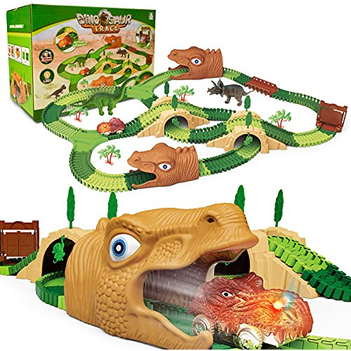 Dinosaur Race Track Car Toy Set Niños Y Niñas De 3 4 ...