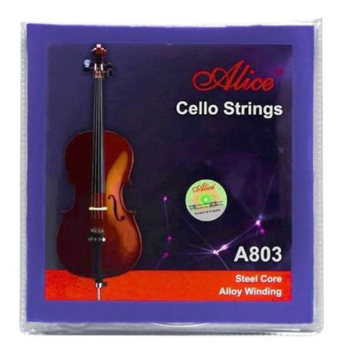 Encordado Para Cello 4/4 Acero Nickelado Alice A803a 