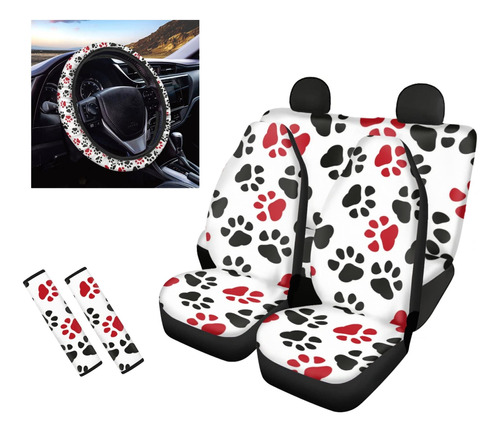 Funda Asiento Coche Pata Perro Salabomia Volante Cinturon