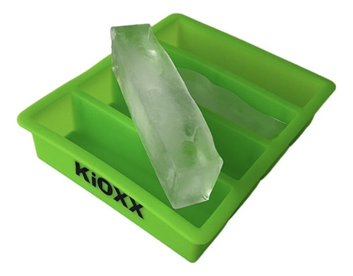Set De 2 Cubetas De Silicona Barras 4 Cavidades Kioxx Verde