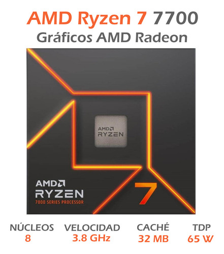 Procesador Amd Ryzen 7 7700 5.3 Ghz 8 Core Am5 100-100000592