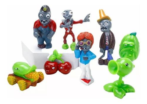 Plantas Vs Zombies Figuras Juguetes Coleccionables 8 Piezas