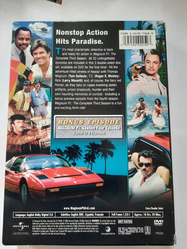 Magnum P. I. Tom Seleck - Temporada 3. - Dvd