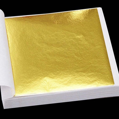 Imagen 2 de 3 de Hojas De Oro Imitación 9x9 Cm