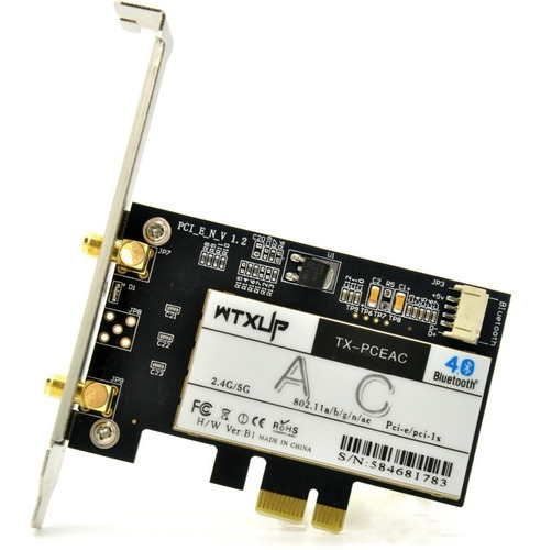 Rede Sem Fio Wifi Pcie Dual Band + Bluetooth Desktop 5ghz Ac