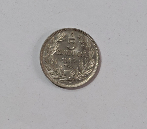 Moneda Chile De 5 Centavos 1937