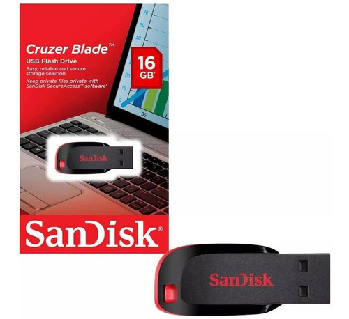  Pendrive Sandisk Cruzer Blade 16gb Usb 2.0 Nuevos Original