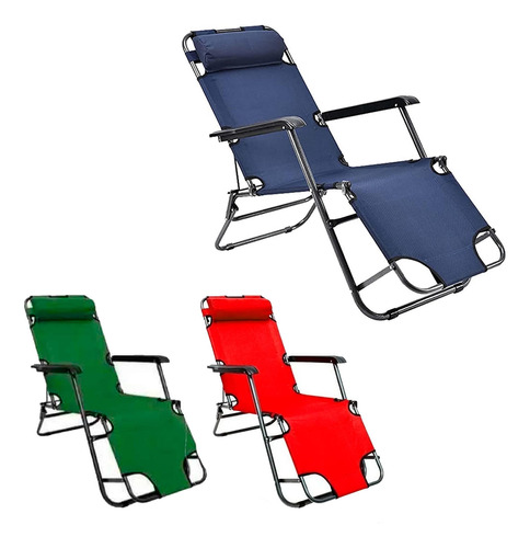 Silla Reposera Plegable Playa Camping Terraza - 2 Posiciones