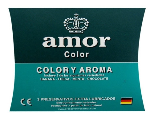 Preservativos Amor Color Y Aroma X 3 Unidades