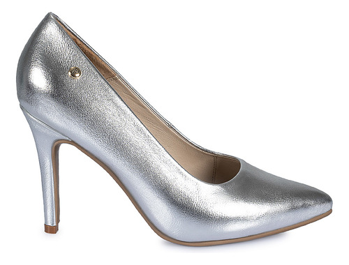 Zapato Stiletto Vestir Mujer Piazza Plata 171