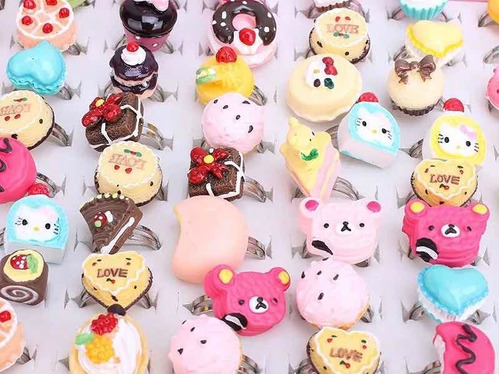 5 Anillos De Comida Kawaii, Moda Asiática