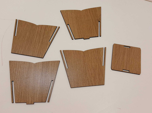 Imagem 4 de 6 de Cachepô 10x10x10 Em Mdf Marrom - 15 Unidades