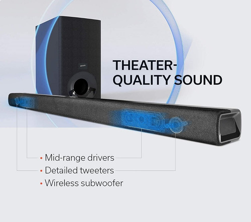 Imagen 9 de 10 de Parlante Para Tv Led Aiwa 2.1 Con Subwoofer Inalambrico