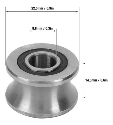 Rodamientos De Polea U22 9cr18 En Forma De U, Rolle De Pista