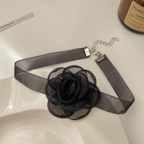 Cyz Gargantilla De Tela Con Cuello De Flores Artificiales