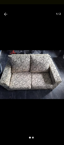Sillon Dos Cuerpos Chenille, No Hago Envios Beige Arabesco (Usado)