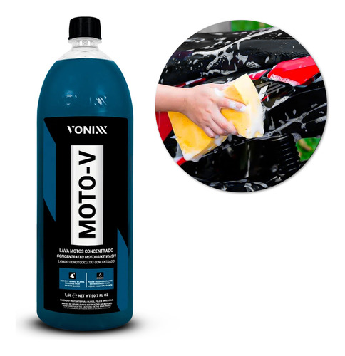 Moto-v Shampoo Desengraxante Lavagem Motos Vonixx 1,5l
