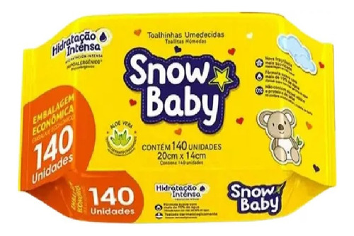 Kit 8 Toalha Umedecida Hidratação Intensa 140 Un - Snowbaby
