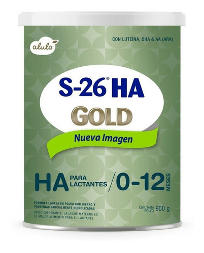 S-26 Ha Gold 0-12 Meses Leche En Polvo 900 Gr.