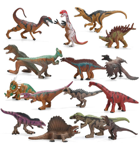 Dinobot Juego De 16 Juguetes De Dinosaurio, Figuras R Kqp