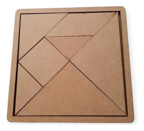 Tangram Madera Mdf 15cm Por Mayor Juego Precio X12