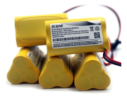 5 Baterias Para  Lithonia Unitech 02537993.6v 900mah 