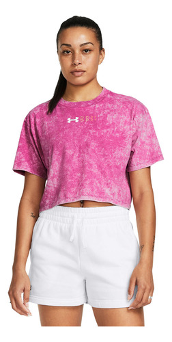 Polera Manga Corta Ua Repeat Mujer Rosado Under Armour