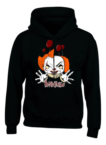 Buzo Capota It Payaso Terror Hoodies Saco Black Series