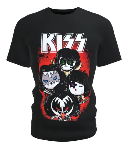 Camiseta Blusa Infantil Banda Kiss Red Rock Kids Parcelamento