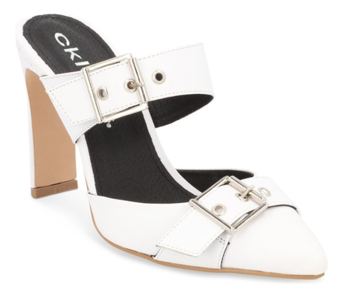 Zapatilla Mujer Tacón Blanco 10cm 087-97