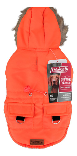Chamarra Fosforescente Para Mascotas, Color Naranja.