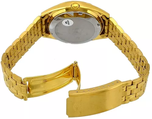 Reloj Orient Automatico Hombre Dorado 21 Jewels Fab00001d