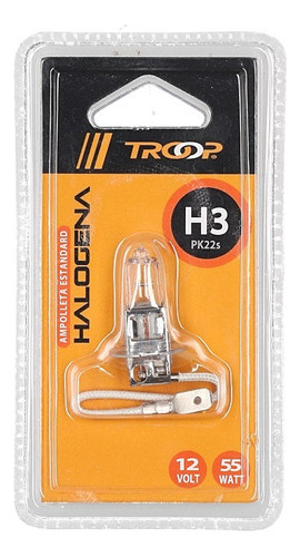 Ampolleta Estándar H3 De 12v Y 55w Base Pk22s Troop