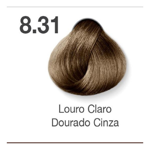  Tintura Para Cabelo Coloração Capilar Tinta Brazilian Color Tom 8.31 louro claro dourado cinza