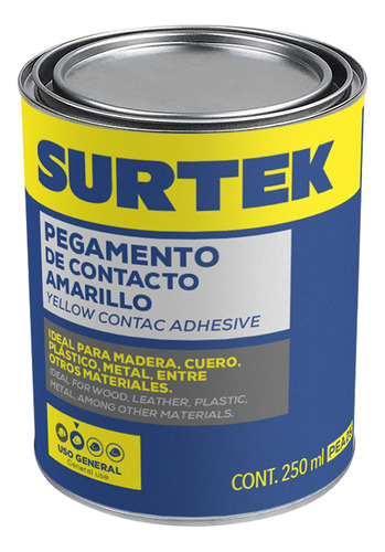 Pegamento De Contacto Amarillo 250 Ml Amarillo