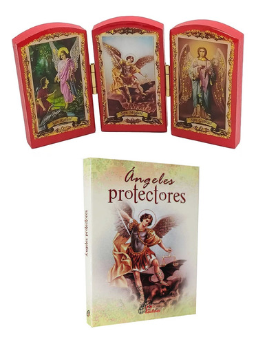 Retablo Triptico Arcángeles San Miguel, Gabriel Y Rafael
