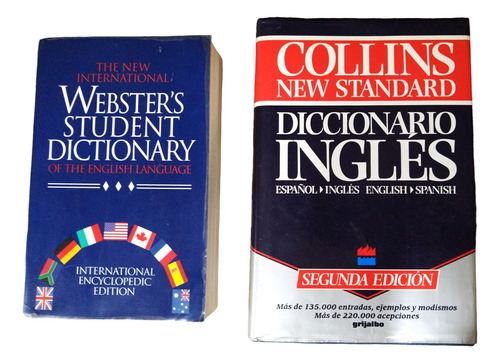 Dos Diccionarios Inglés, Collins Nw. St. Y Webster's St. Dy.