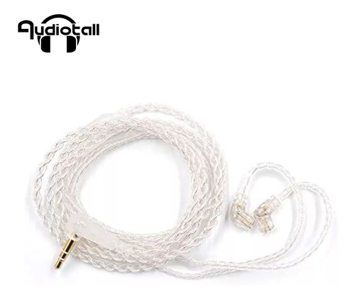 Kz Cable No Mic Pin C Plata + Red Tips 3 Pairs + Funda