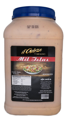 Aderezo Mil Islas 3.7l Galon Il' Adesso