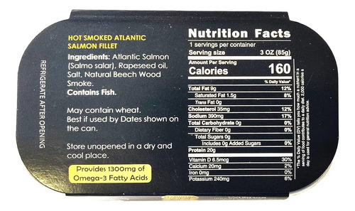 Filetes De Salmón Atlántico - 4.23 Oz (120 G) - Producto De 