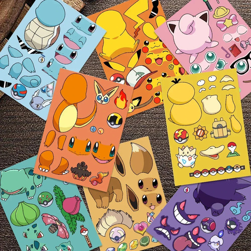 8/16 Hojas De Pegatinas De Rompecabezas De Pikachu Para Hace