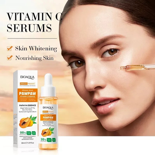 Serum De Papaya Con Vitamina C Bioaqua Manchas Control Grasa Momento De Aplicación Día/noche Tipo De Piel Todo Tipo De Piel